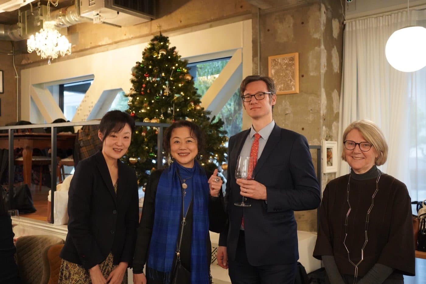 Members celebrating together in Tokyo